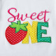 6-18M Baby Girls Sets Strawberry Letter Print Bodysuit Bell Bottoms Headband  Baby Clothes   