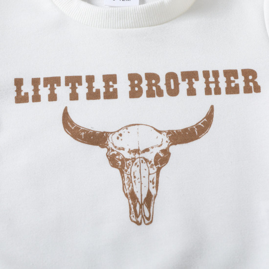 3M-3Y Baby Boys Sets Letter Bull Print Short-Sleeved T-Shirt Shorts  Baby Clothes   