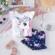 3M-3Y Baby Girls Unicorn Print T-Shirts Shorts  Baby Clothing   