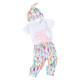 0-18M Baby 3pcs Letter Printed Bodysuit & Pants & Hats  Baby Clothing   