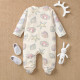 0-9M Baby Shell Print Footie Jumpsuit  Baby Clothes   