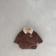 3-24M Baby Thickened Solid Color Lapel Cotton Jackets  Baby Clothing   