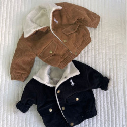 3-24M Baby Deer Cotton-Padded Corduroy Jacket With Lapels  Baby Clothing   