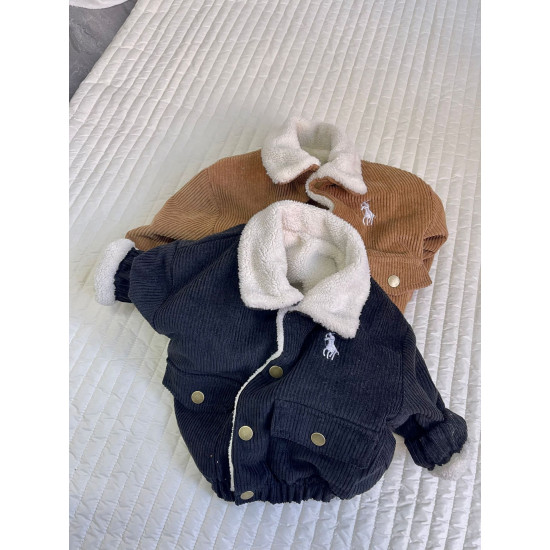 3-24M Baby Deer Cotton-Padded Corduroy Jacket With Lapels  Baby Clothing   