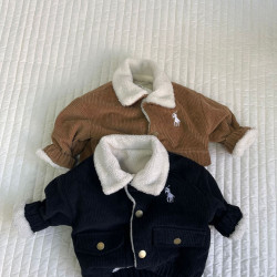 3-24M Baby Deer Cotton-Padded Corduroy Jacket With Lapels  Baby Clothing   