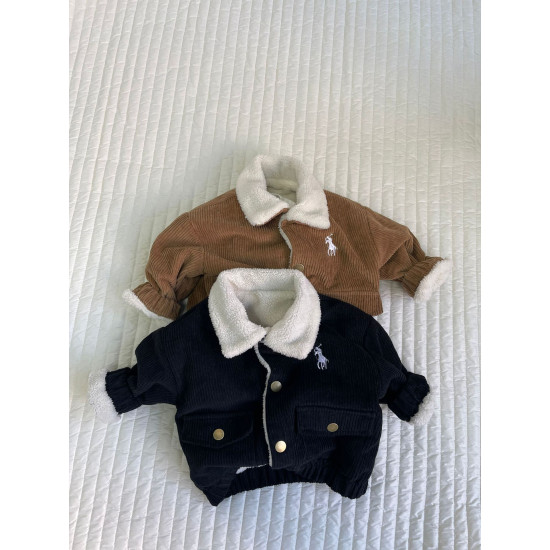3-24M Baby Deer Cotton-Padded Corduroy Jacket With Lapels  Baby Clothing   