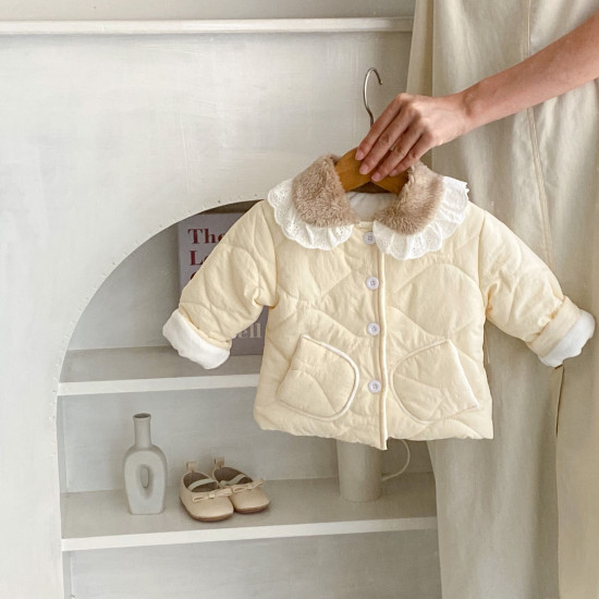 3-24M Baby Furry Lapel Coats  Baby Clothes   