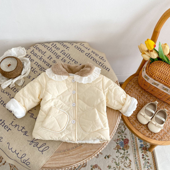 3-24M Baby Furry Lapel Coats  Baby Clothes   
