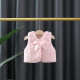 6M-3Y Baby Girls Solid Color Fur Vest Bow  Baby Clothes   