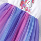 18M-6Y Toddler Girls Gradient Unicorn Print Mesh Dresses  Girls Clothes   