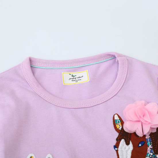 18M-7Y Toddler Girls Striped Long Sleeve Animal Dresses  Girls Clothes   