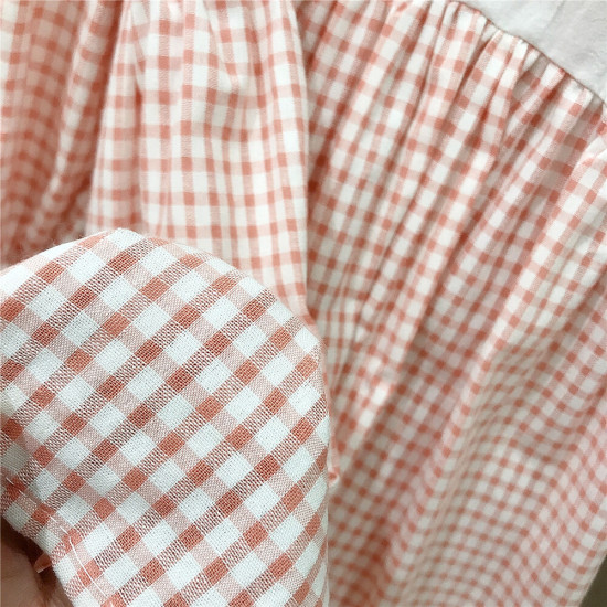 18M-7Y Toddler Girls Plaid Floral Embroidery Dresses  Girls Clothes   