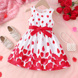 18M-6Y Toddler Girls Petal Print Tank Dresses  Girls Clothes   