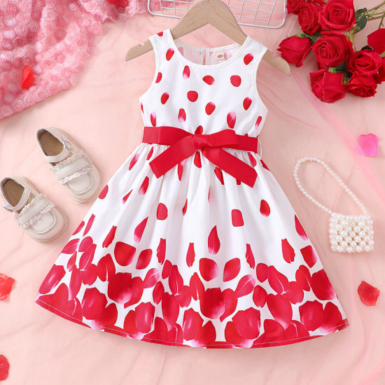18M-6Y Toddler Girls Petal Print Tank Dresses  Girls Clothes   