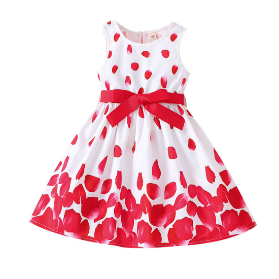 18M-6Y Toddler Girls Petal Print Tank Dresses  Girls Clothes   