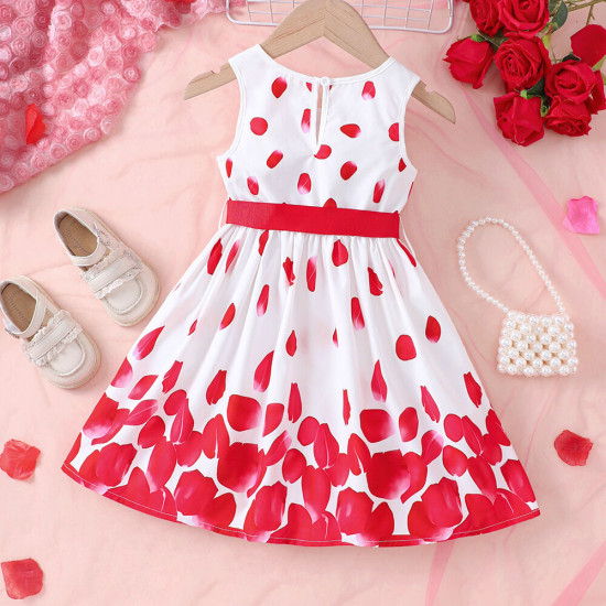 18M-6Y Toddler Girls Petal Print Tank Dresses  Girls Clothes   