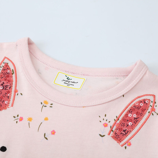 18M-7Y Toddler Girls Cartoon Floral Short Sleeve Dresses  Girls Clothes   