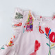 2-7Y Toddler Girls Flying Sleeve Cartoon Print Dresses  Girls Clothes   