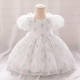 12M-3Y Toddler Girls Bow Back Puff Sleeve Floral Dresses  Girls Clothes   