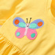 18M-7Y Toddler Girls Butterfly Flower Shorts Sleeve Dresses  Girls Clothes   