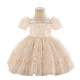 12M-3Y Toddler Girls Party Floral Puff Sleeves Princess Dresses  Girls Clothes   