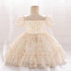 12M-3Y Toddler Girls Party Floral Puff Sleeves Princess Dresses  Girls Clothes   