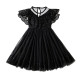 2-6Y Toddler Girls Summer Black Lace Dresses  Girls Clothes   
