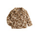 3-6Y Toddler Girls Leopard Print Plush Jackets  Girls Fashion Clothes   