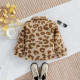 3-6Y Toddler Girls Leopard Print Plush Jackets  Girls Fashion Clothes   