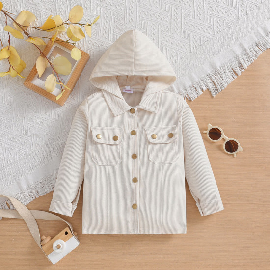 2-6Y Toddler Girls Long Sleeve Hooded Casual Cardigan Jackets  Girls Fashion Clothes   
