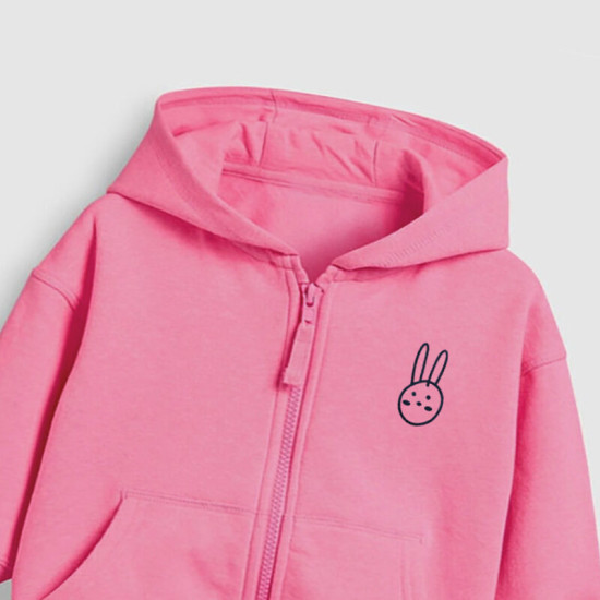 18M-7Y Toddler Girls Pink Hooded Zipper Jackets  Girls Clothing   