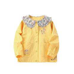 18M-7Y Toddler Girls Floral Embroidered Long Sleeves Jackets  Girls Clothing   
