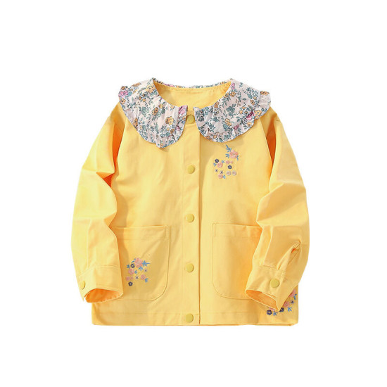 18M-7Y Toddler Girls Floral Embroidered Long Sleeves Jackets  Girls Clothing   