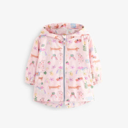 18M-7Y Toddler Girls Cartoon Printed Hooded Zipper Jackets  Girls Clothing   