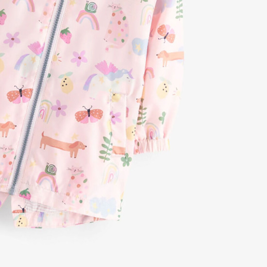 18M-7Y Toddler Girls Cartoon Printed Hooded Zipper Jackets  Girls Clothing   