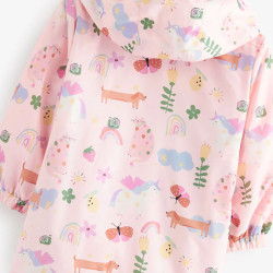 18M-7Y Toddler Girls Cartoon Printed Hooded Zipper Jackets  Girls Clothing   