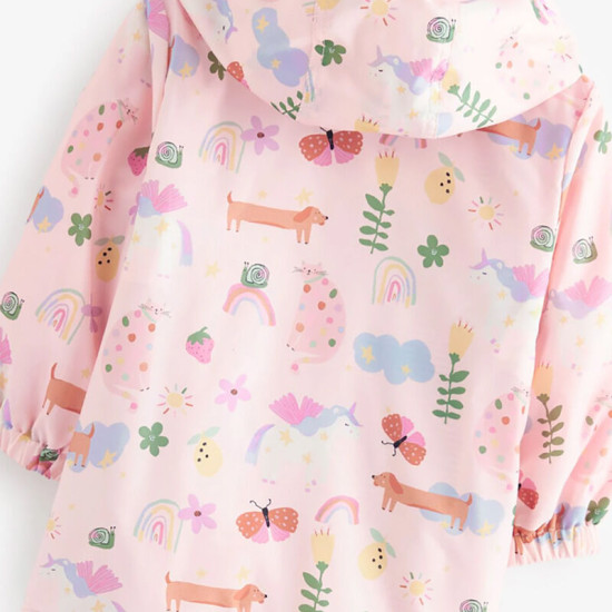 18M-7Y Toddler Girls Cartoon Printed Hooded Zipper Jackets  Girls Clothing   