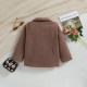 3-7Y Toddler Girls Fleece Jackets Lapel  Girls Fashion Clothes   
