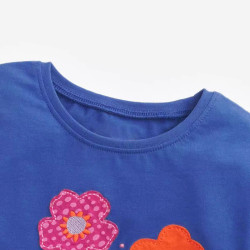 18M-6Y Toddler Girls Flower Shorts Sleeve T-Shirts  Girls Clothes   