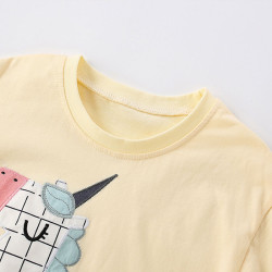 18M-7Y Toddler Girls Unicorn Short Sleeve T-Shorts  Girls Clothes   