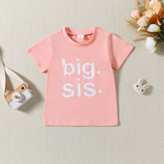 18M-6Y Toddler Letter Print Short Sleeves T-Shirts  Toddler Boutique Clothing   