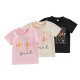 18M-6Y Toddler Girls Colorful Letter Short Sleeve Pullover T-Shirts  Girls Clothes   