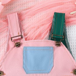 9M-5Y Toddler Girls Color Block Pocket Overalls  Girls Clothes   