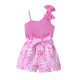 18M-6Y Toddler Girls Patchwork Bow Jumpsuit & Rompers  Girls Clothes   