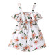 18M-6Y Toddler Girls Floral Ruffled Cami Rompers  Girls Clothes   