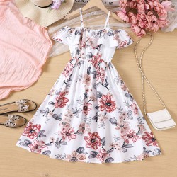 4-9Y Kid Girls Resort Floral Ruffle Camisole Jumpsuit  Kids Clothing   