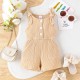 9M-4Y Toddler Girls Solid Color Sleeveless Ribbed Rompers & Jumpsuit  Boys Clothing   