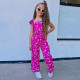 18M-7Y Toddler Girls Waist Floral Ruffled Waistless Jumpsuits  Girls Clothes   
