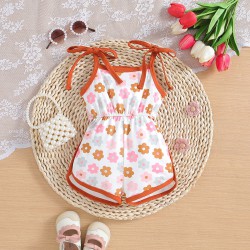 18M-6Y Toddler Girls Floral Cami Rompers  Girls Clothes   