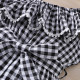 18M-6Y Toddler Girls Ruffled Off-Shoulder Plaid Jumpsuit  Girls Clothes   